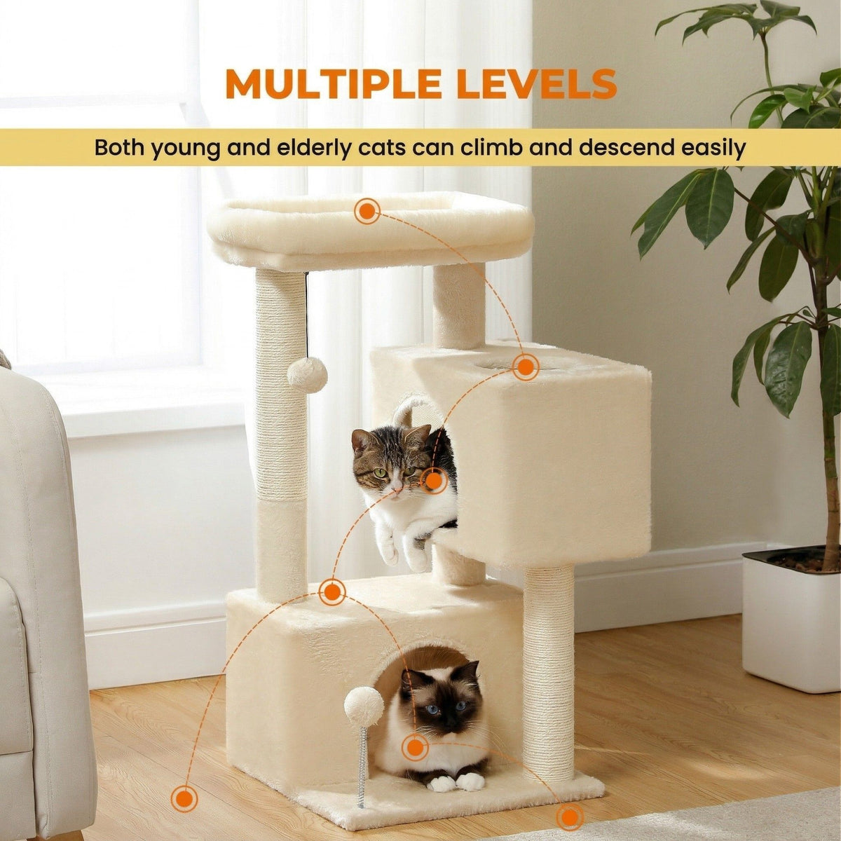 Small Cat Tree 3 Levels Cat & Cosy