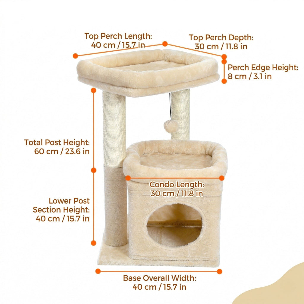 Small cat tree with cabin Cat & Cosy