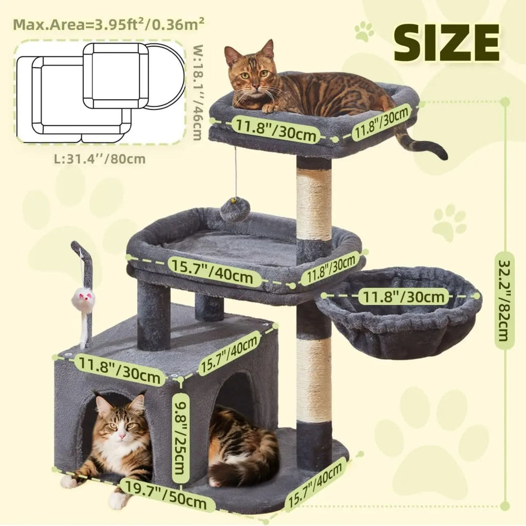 Small Cat Tree with Hammock Cat & Cosy
