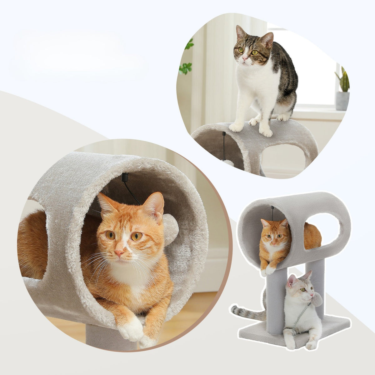 Small Cat Tree with Tunnel Cat & Cosy