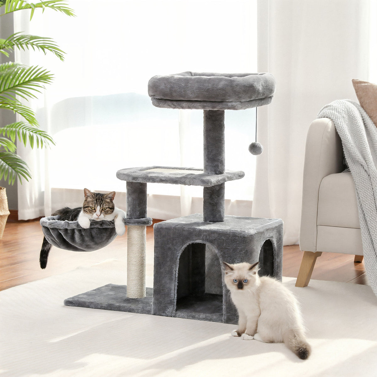 Small Grey Cat Tree Cat & Cosy