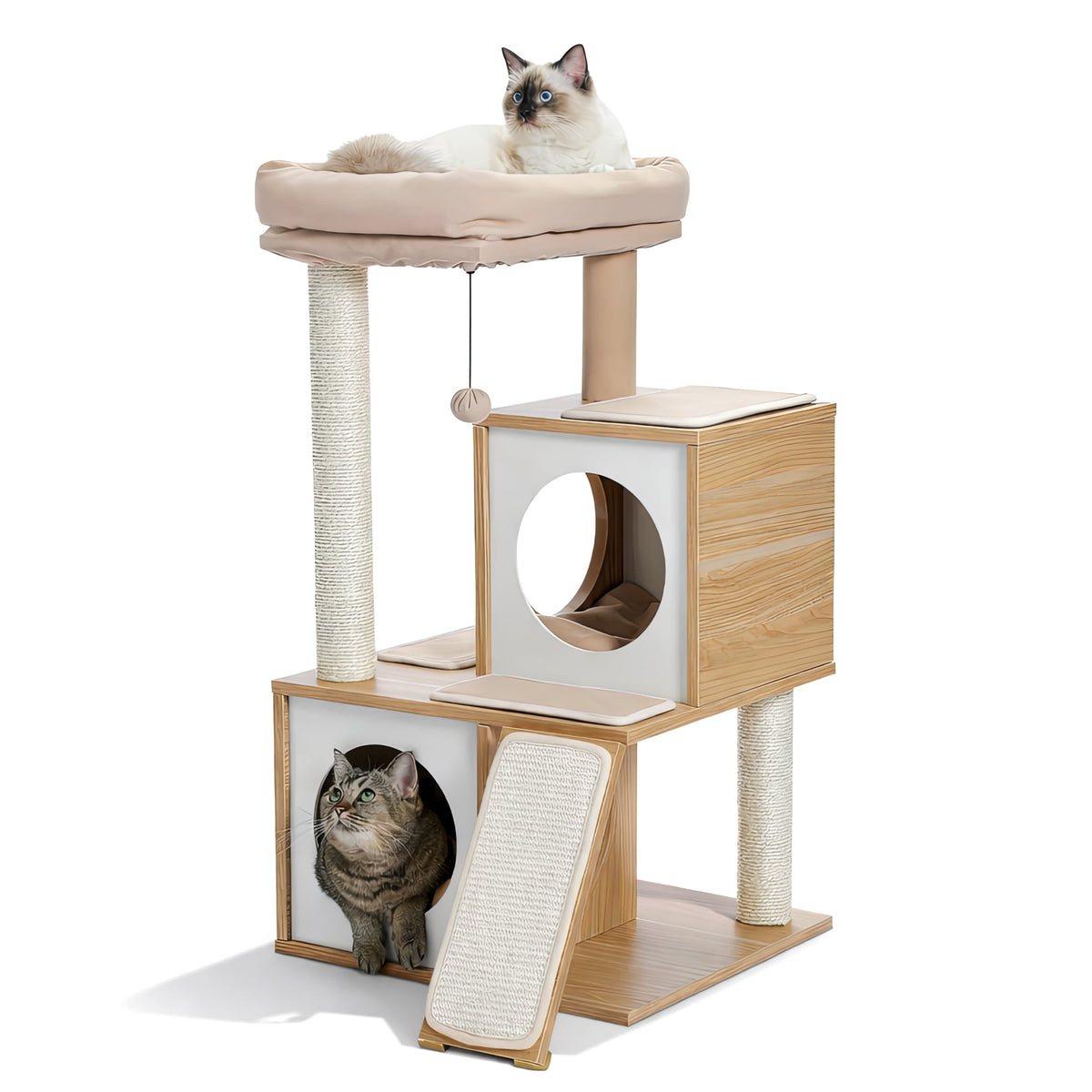Small wooden cat tree Cat & Cosy