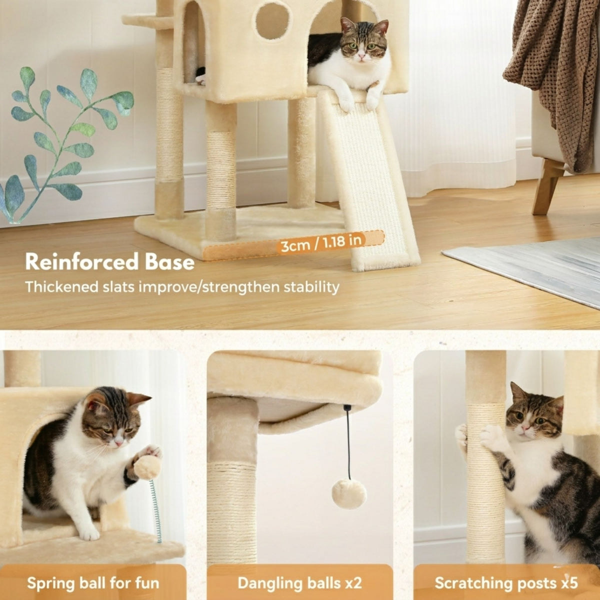 Solid XXL Cat Tree Cat & Cosy