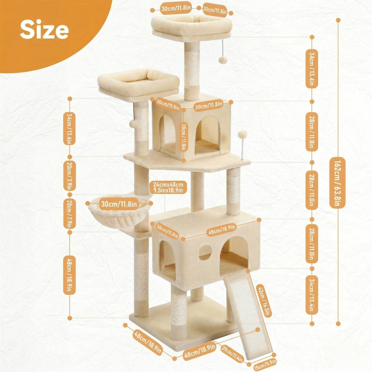 Solid XXL Cat Tree Cat & Cosy