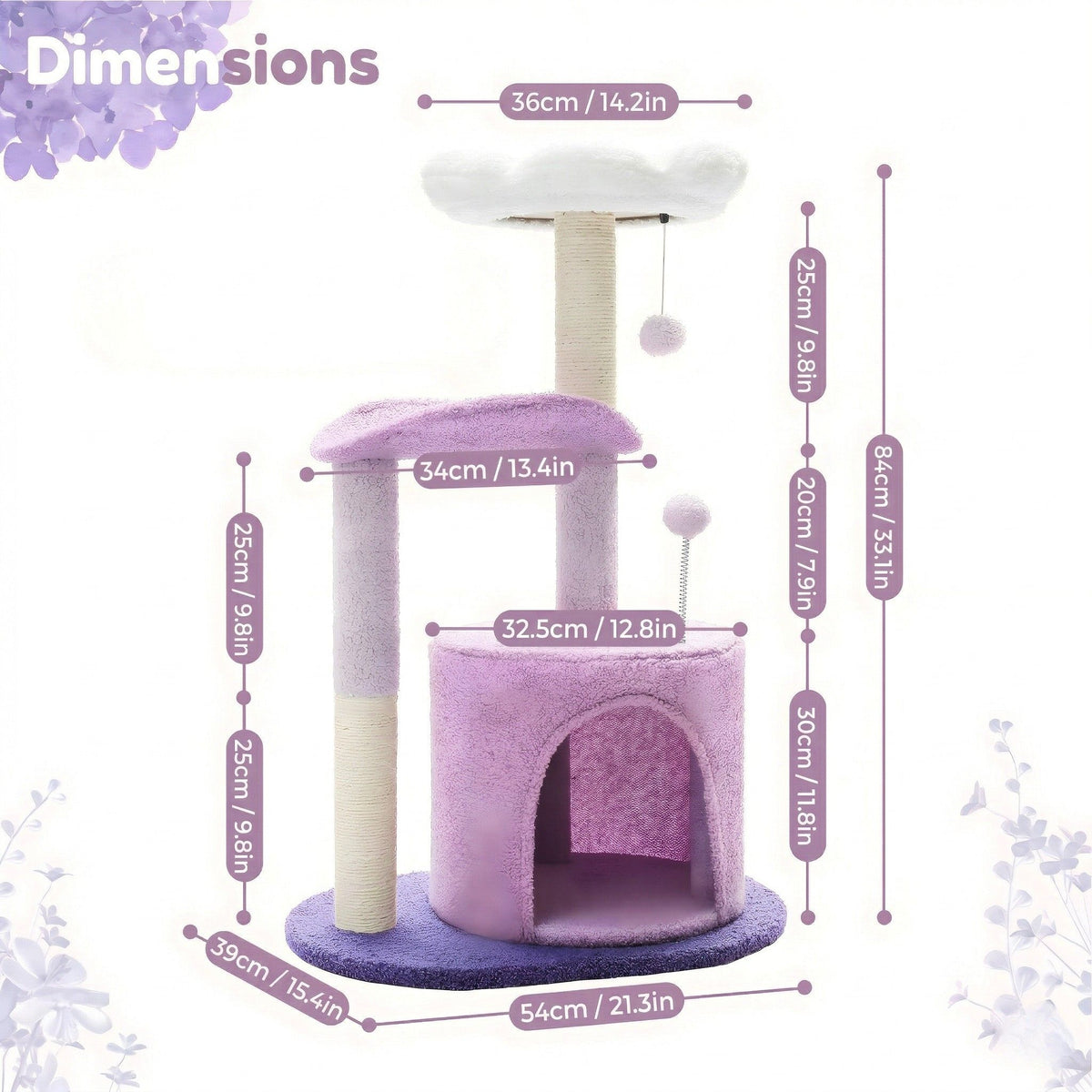 White Flower Cat Tree Cat & Cosy