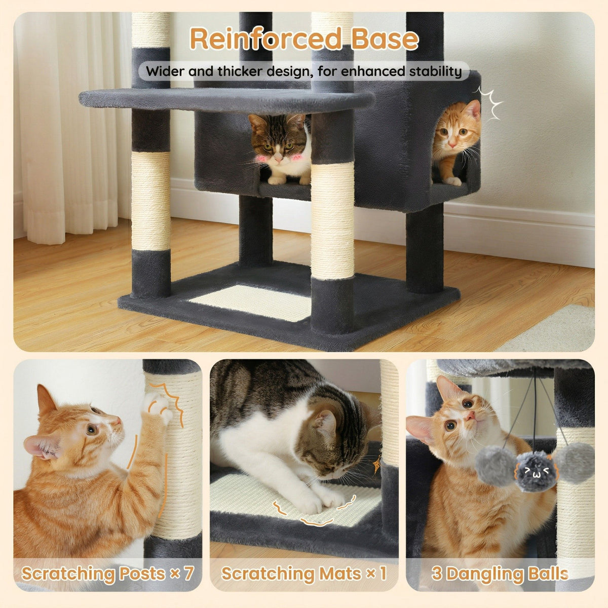 Xxl anthracite cat tree Cat & Cosy