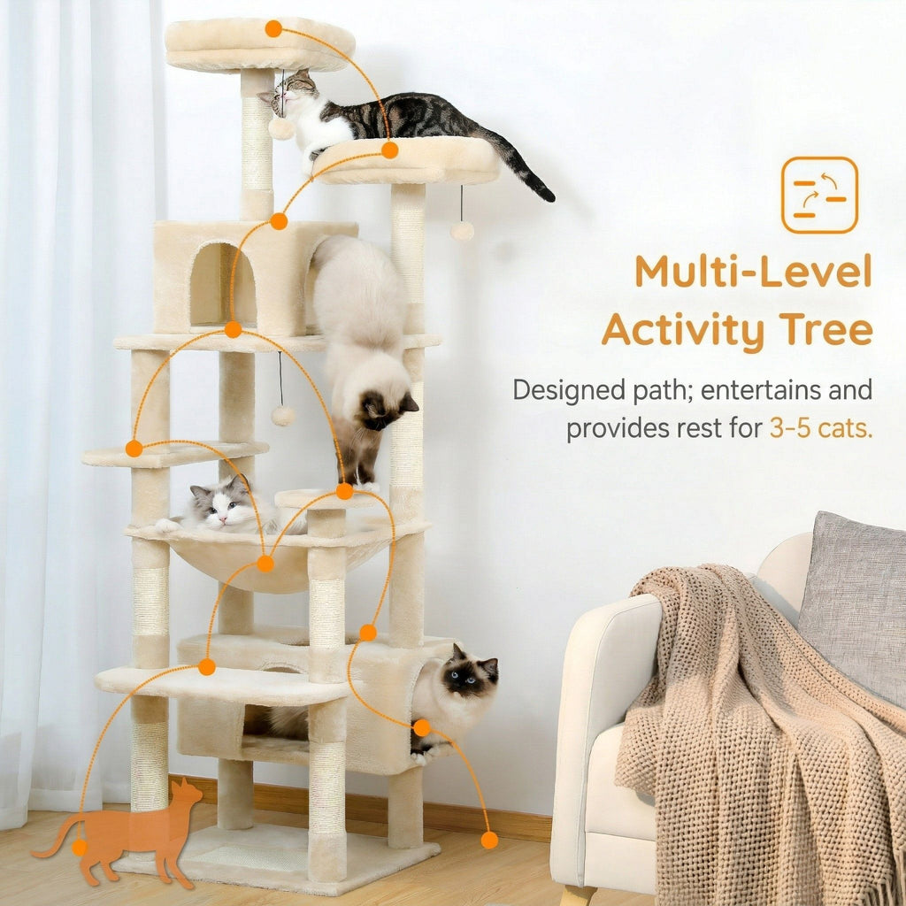XXL cat tree beige Cat & Cosy
