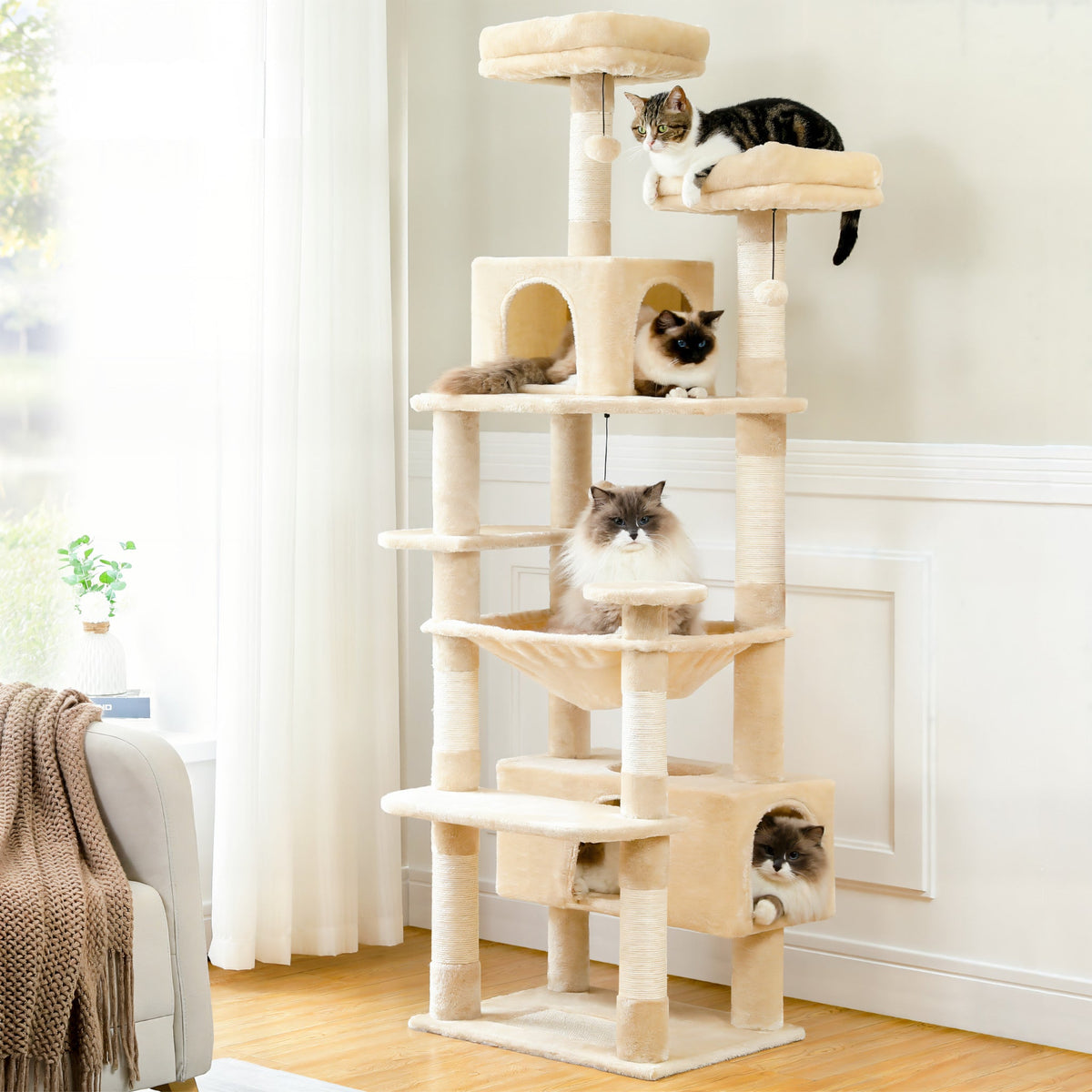 XXL cat tree beige Cat & Cosy