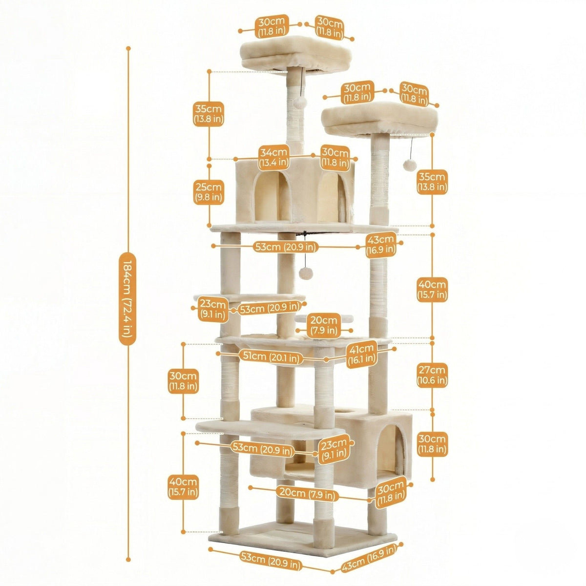 XXL cat tree beige Cat & Cosy