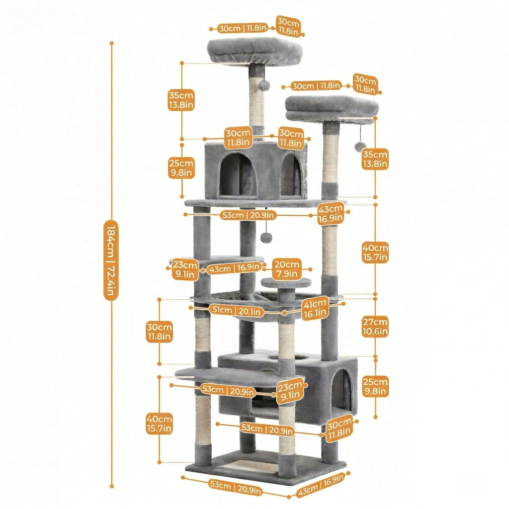 Xxl cat tree grey Cat & Cosy