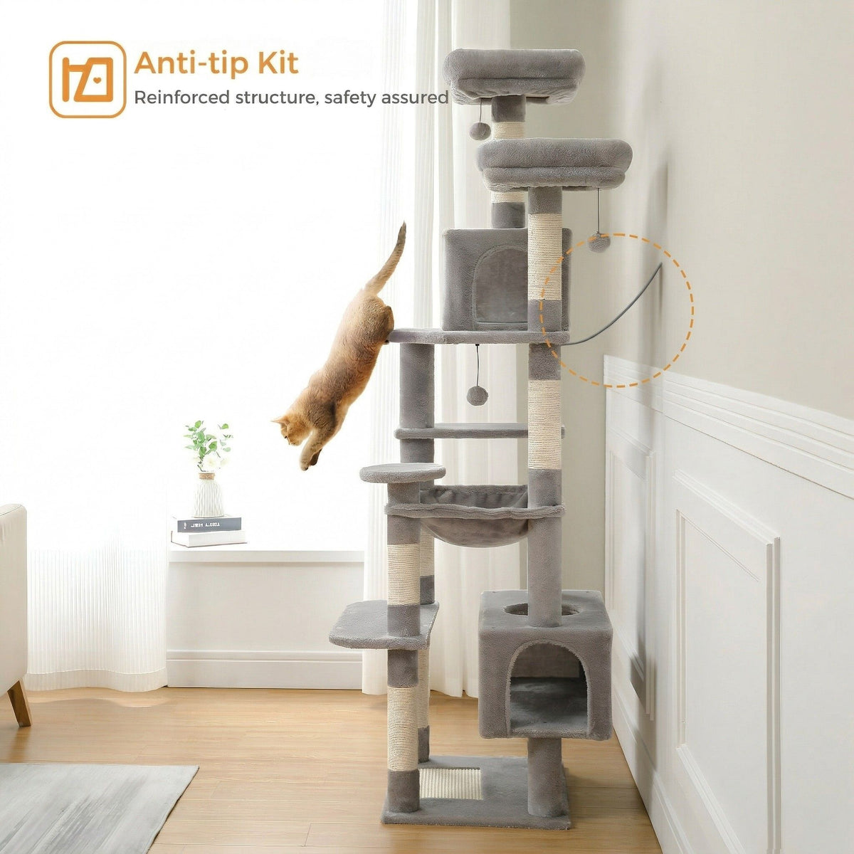Xxl cat tree grey Cat & Cosy