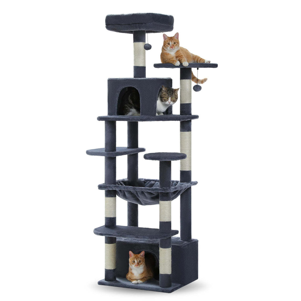 Xxl cat tree with hammock Dark Grey Cat & Cosy