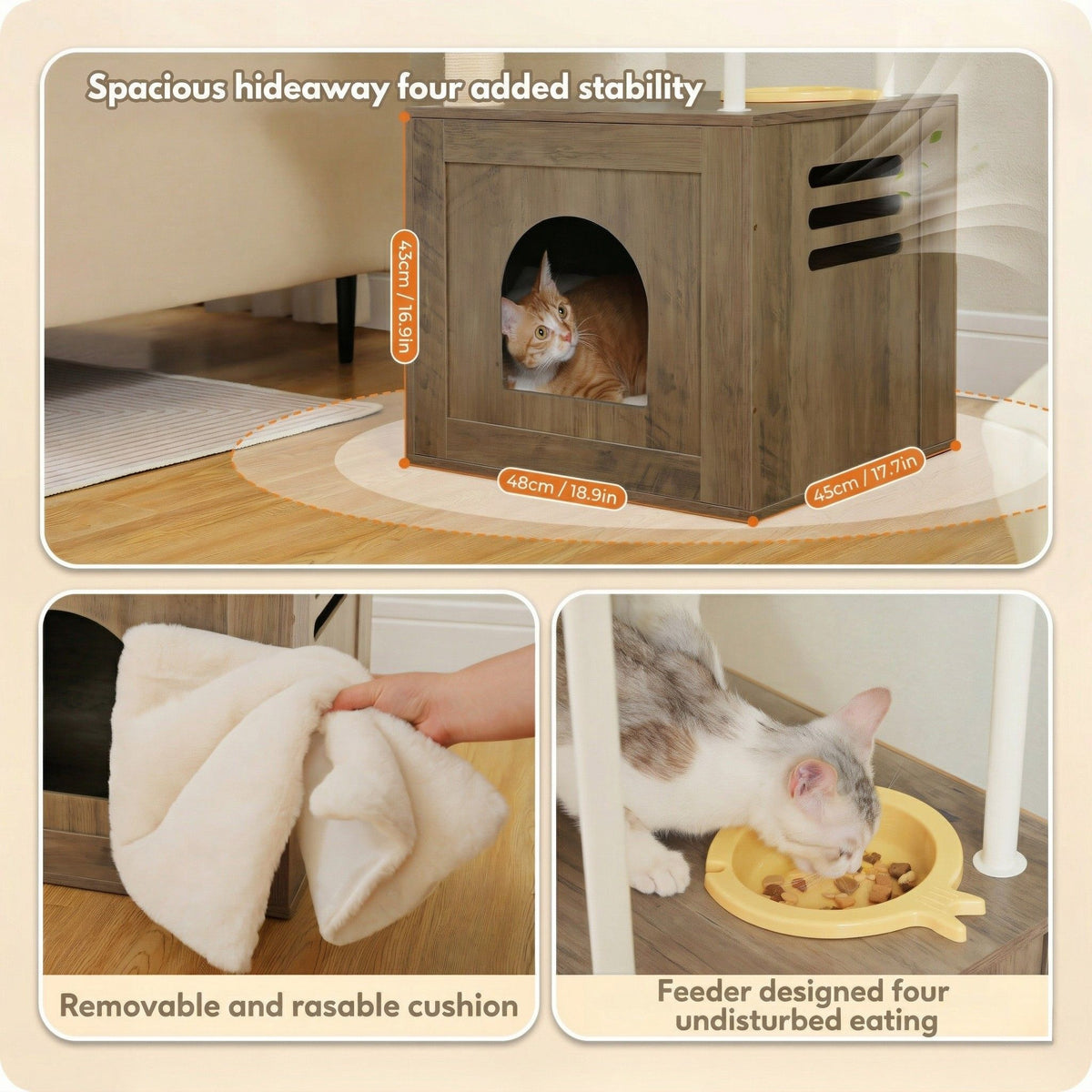 XXL wooden cat tree Cat & Cosy