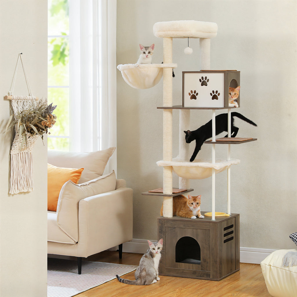 XXL wooden cat tree Cat & Cosy