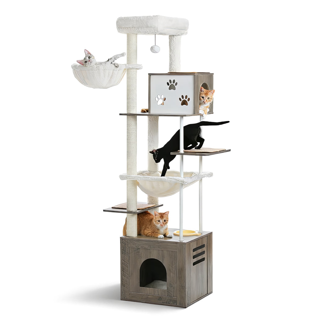 XXL wooden cat tree Cat & Cosy